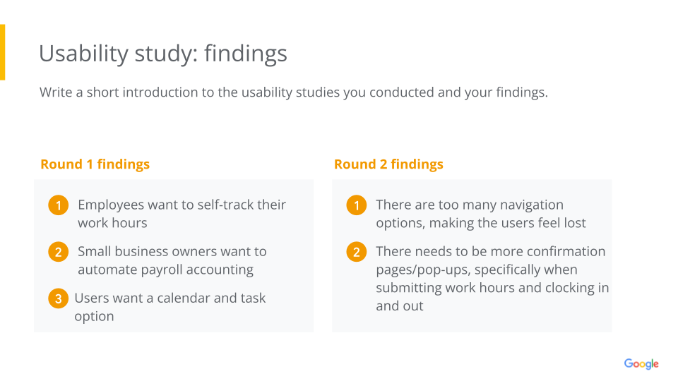 Google UX Design Certificate - Portfolio Project 1 - Case study slide deck [Template] (15)